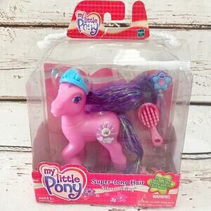 HASBRO My Little Pony G3 Silver Lining Super Long Hair 2005 NIB Vintage